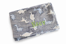 Load image into Gallery viewer, Dinosaur Personalised Blanket. NAME only
