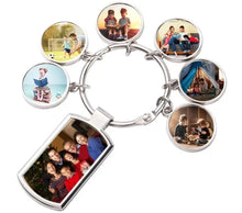 Load image into Gallery viewer, Personalised Photo Keyring With 7 Photos | Custom Gift
