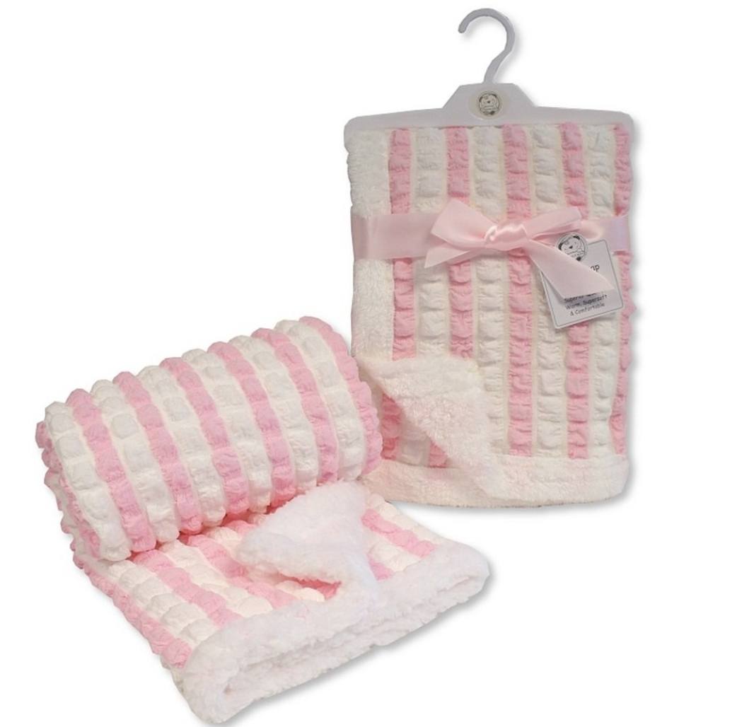 Pink & White blanket NAME ONLY