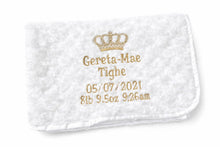 Load image into Gallery viewer, White Full Personalised Embroidered Rosebud Blanket Comforter
