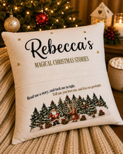 Load image into Gallery viewer, Personalised Magical Christmas Stories Cushion
