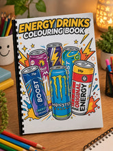Load image into Gallery viewer, Energy Drinks Colouring Book
