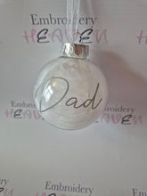 Load image into Gallery viewer, Feather Filled Ornament – Personalised Name
