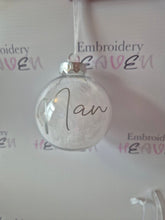 Load image into Gallery viewer, Feather Filled Ornament – Personalised Name
