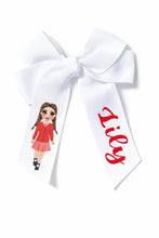 Load image into Gallery viewer, Personalised School Hair Bow Clips
