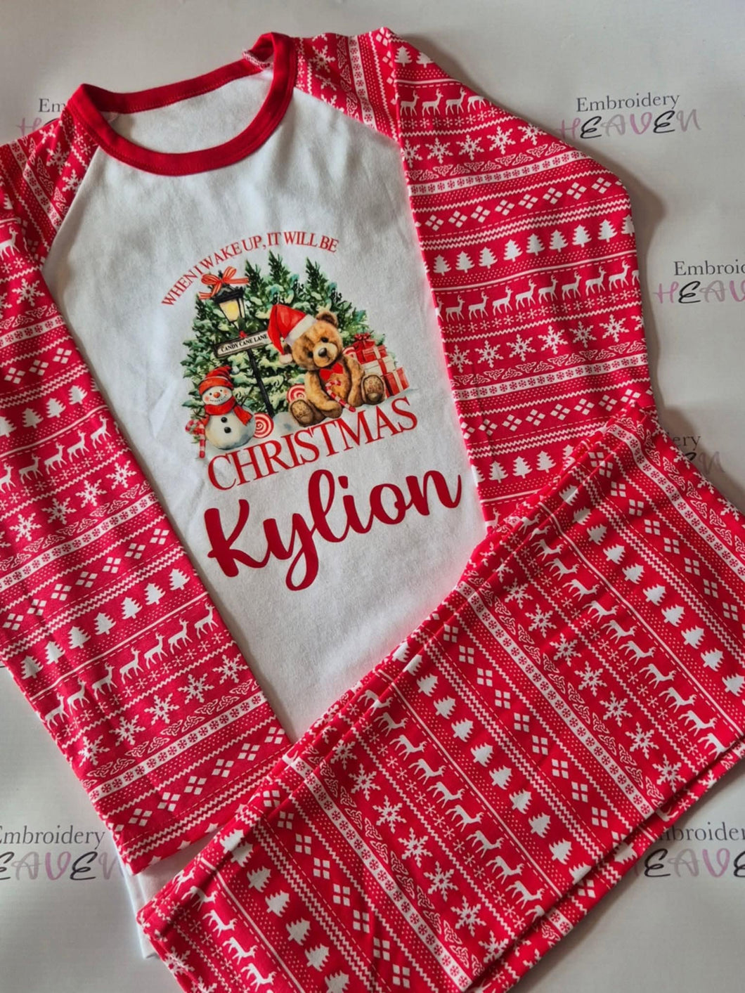 Personalised Christmas Eve Pyjamas