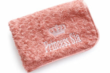 Load image into Gallery viewer, Rose Gold personalised embroidered Rosebud blanket NAME ONLY
