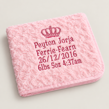 Load image into Gallery viewer, pink full personalisation Rosebud Blanket
