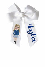 Load image into Gallery viewer, Personalised School Hair Bow Clips
