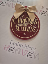 Load image into Gallery viewer, Luxury Red Family Tree Bauble – Gold Personalised Writing
