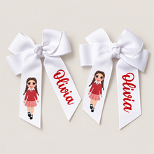 Load image into Gallery viewer, Personalised School Hair Bow Clips

