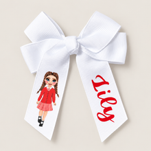 Load image into Gallery viewer, Personalised School Hair Bow Clips
