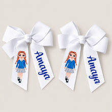Load image into Gallery viewer, Personalised School Hair Bow Clips
