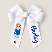 Load image into Gallery viewer, Personalised School Hair Bow Clips
