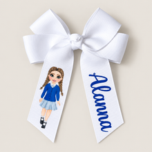 Load image into Gallery viewer, Personalised School Hair Bow Clips
