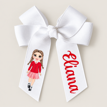 Load image into Gallery viewer, Personalised School Hair Bow Clips

