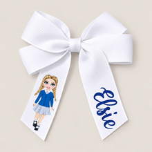 Load image into Gallery viewer, Personalised School Hair Bow Clips
