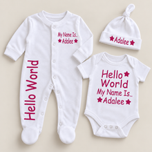 Load image into Gallery viewer, Personalised Baby Grow Set

