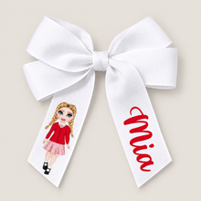 Load image into Gallery viewer, Personalised School Hair Bow Clips
