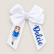 Load image into Gallery viewer, Personalised School Hair Bow Clips
