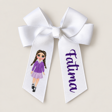 Load image into Gallery viewer, Personalised School Hair Bow Clips
