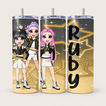 Load image into Gallery viewer, KPOP inspired gold Personalised Tumbler cup
