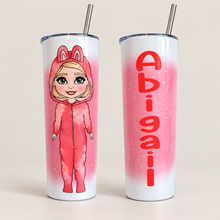 Load image into Gallery viewer, Personalised monster theme girl tumbler cup
