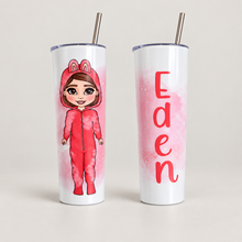 Load image into Gallery viewer, Personalised monster theme girl tumbler cup

