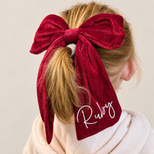 Load image into Gallery viewer, Personalised Red Velvet Bow

