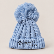 Load image into Gallery viewer, Personalised Blue baby hat
