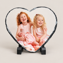Load image into Gallery viewer, Heart Personalised Slate Photo memory gift
