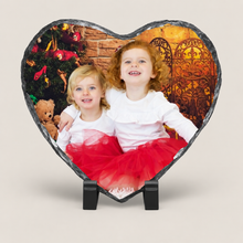 Load image into Gallery viewer, Heart Personalised Slate Photo memory gift
