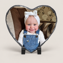 Load image into Gallery viewer, Heart Personalised Slate Photo memory gift
