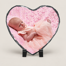 Load image into Gallery viewer, Heart Personalised Slate Photo memory gift
