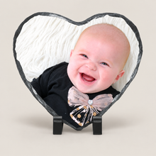 Load image into Gallery viewer, Heart Personalised Slate Photo memory gift
