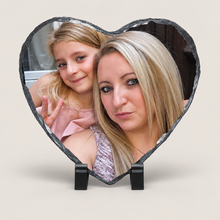 Load image into Gallery viewer, Heart Personalised Slate Photo memory gift

