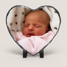 Load image into Gallery viewer, Heart Personalised Slate Photo memory gift
