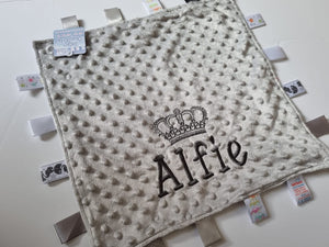 Personalised grey Taggie