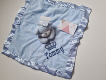 Load image into Gallery viewer, Personalised blue bear Comforter
