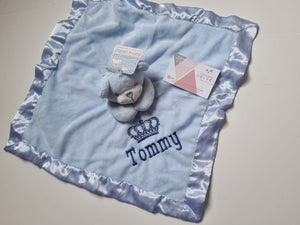 Personalised blue bear Comforter