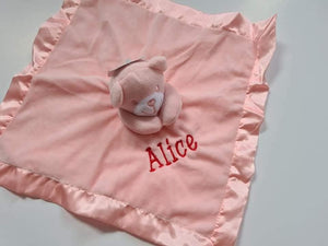 Personalised pink bear Comforter