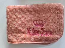 Load image into Gallery viewer, Rose Gold Rosebud blanket NAME ONLY
