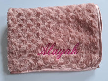 Load image into Gallery viewer, Rose Gold Rosebud blanket NAME ONLY
