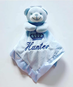 Personalised blue bear Comforter