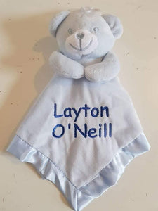 Personalised blue bear Comforter