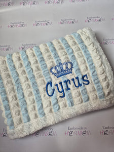 Blue & White blanket NAME ONLY