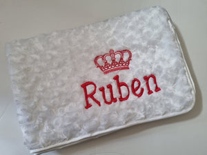 White Rosebud blanket NAME ONLY
