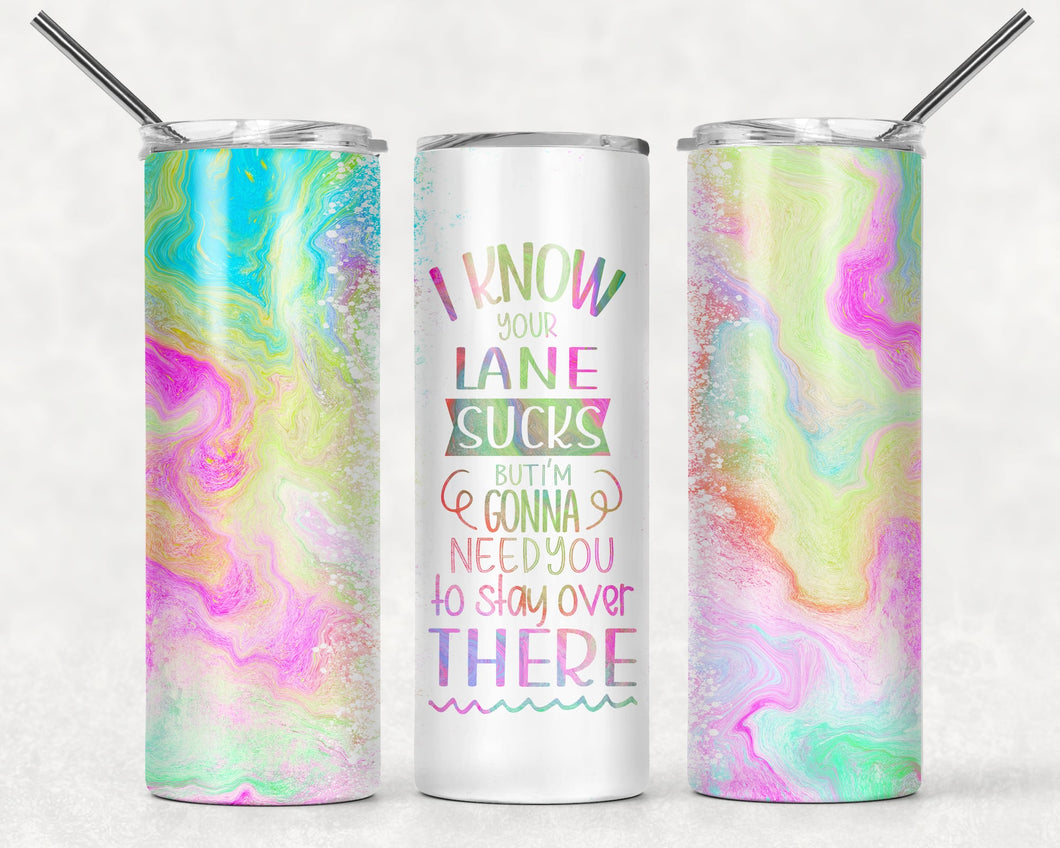 Stay in lane tumbler