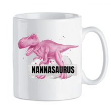 Load image into Gallery viewer, Personalized “Mamasaurus” Pink Dinosaur Mug
