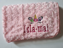 Load image into Gallery viewer, Embroidered Unicorn blanket
